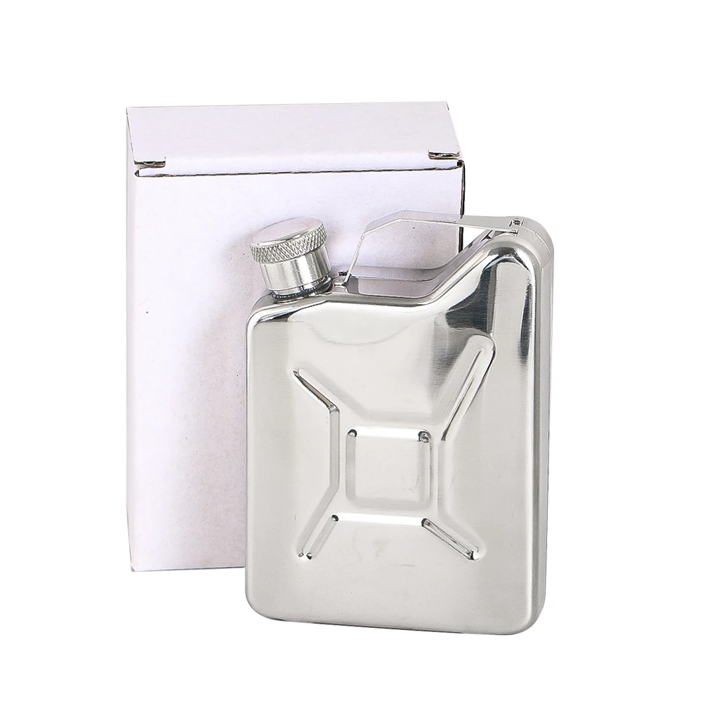 

F5 5oz Hip Flask for Liquor Whiskey Oil Jerry Can Shape Stainless Steel Portable Alcohol Wine Bottle Pot Camping Pocket Gifts