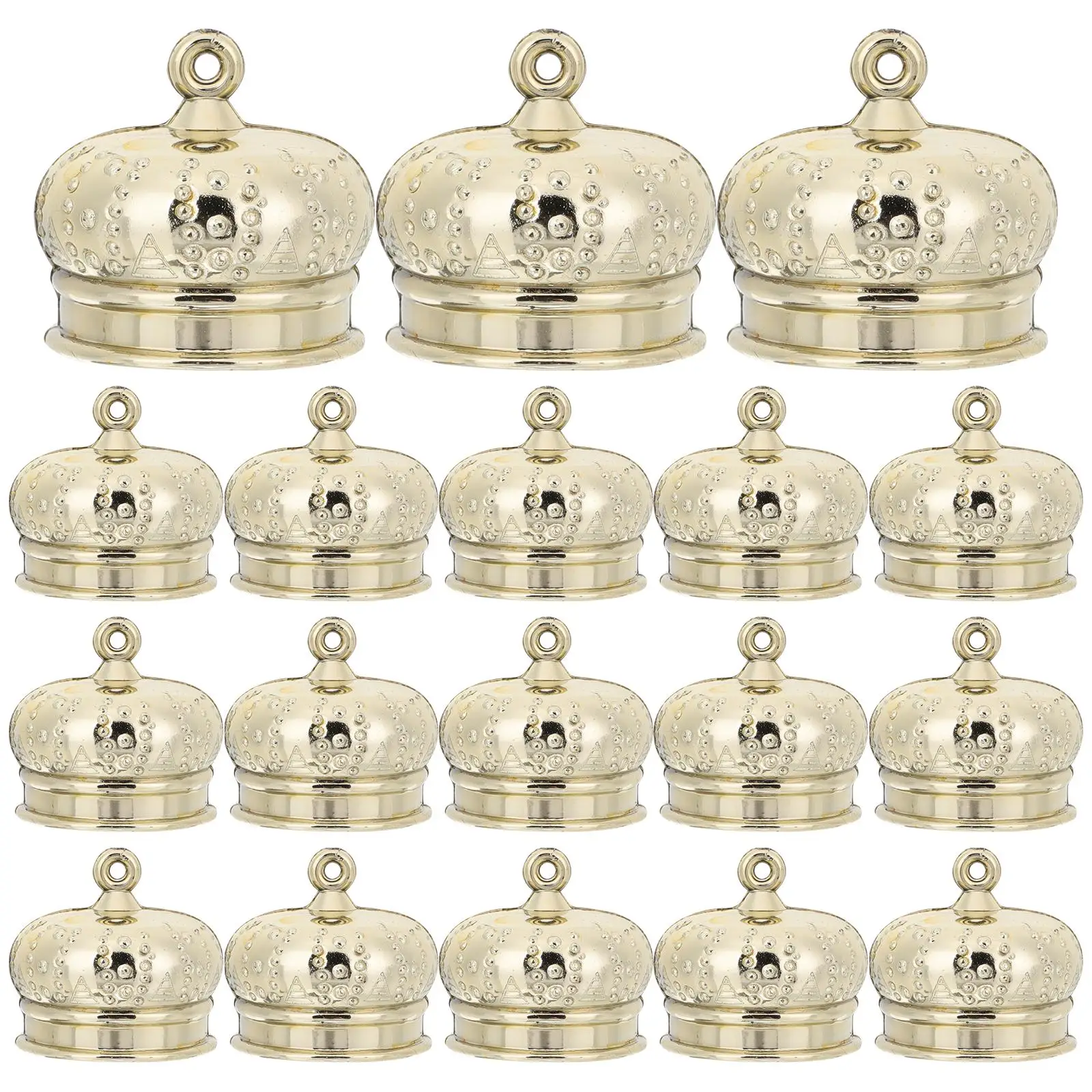 

50pcs Hanging Fittings Hanging Handcraft Diy Fittings DIY Material Ball End Caps for Pendant Cover Decorations Craft Supplies