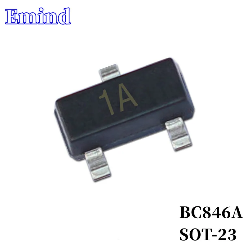 

100/200/300Pcs BC846A SMD Transistor Footprint SOT-23 Silkscreen 1A Type NPN 65V/200mA Bipolar Amplifier Transistor