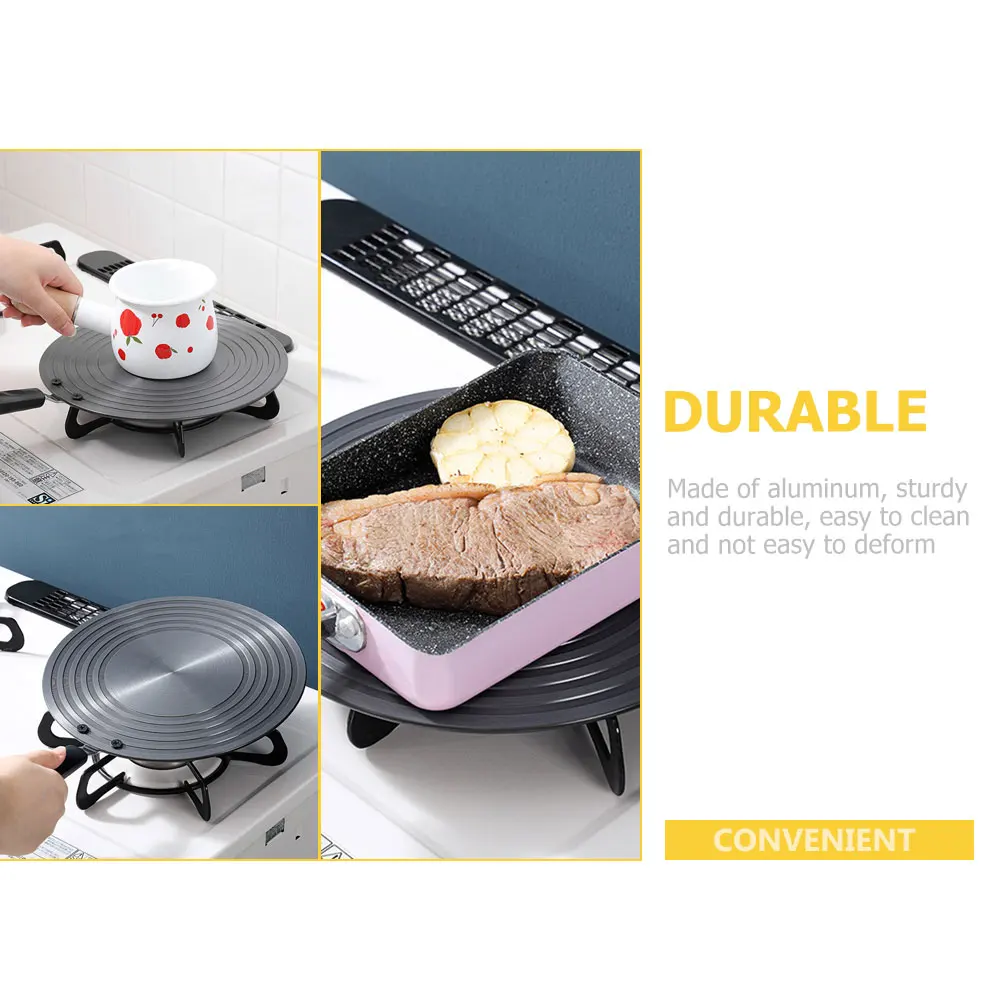 

Aluminum Induction Diffuser Plate Heat Conduction Stove Topper Cooking Utensils Gas Cooktop Adapter Food Thawing Tray