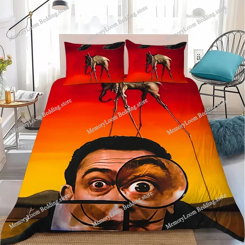 

S-Salvador Dali Pop Art Duvet Cover Set Home Style Bedding Soft Laundry Cotton Bed Four Seasons Student Dormitory Home Textile
