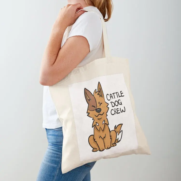 Red Cattle Dog Crew Tote Bag Canvas stote bag canvas tote bags eco bag folding