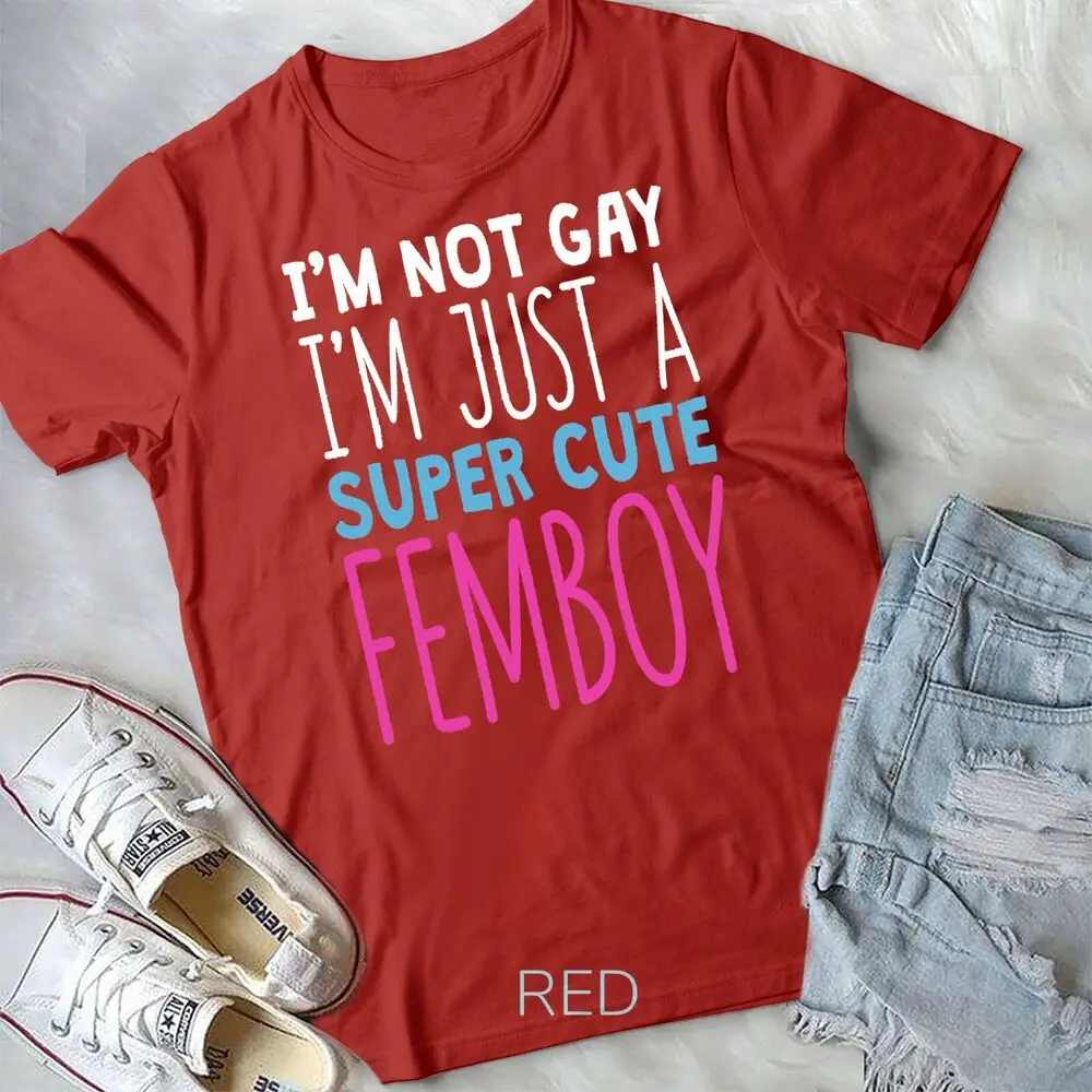 Funny Femboy I'm Not Gay I'm A Super Cute Femboy Baseball Unisex T-shirt