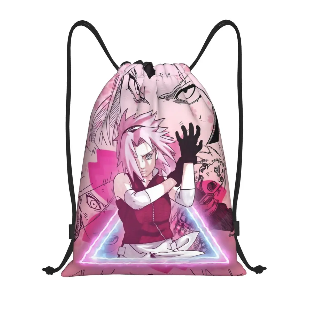 

S-Sakuraes H-Harunoes Movies Drawstring Backpack Sports Gym Bag for Men Women Loyal Shopping Sackpack