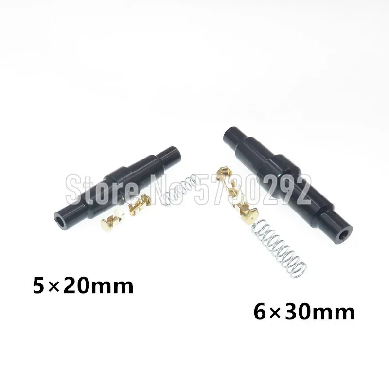 Black 5x20mm 6x30mm Glass Tube Fuse Holder 5*20mm 6*30mm Screw Type Plastic Housing Fuses Casings Fuse Box Wiring Harness