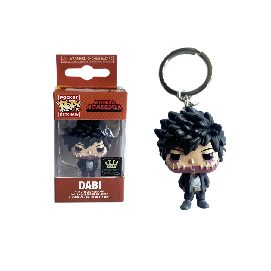 My Hero Academia Series Keychain Toy DEKU DABI BAKUGO SHOTO TODOROKI Pop Keychain Vinyl Action Figure Collection Toys Pendant