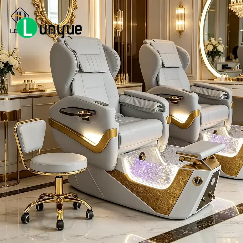 Professional Pedicure Chair with Massage Function Hydrotherapy Spa Furniture for Nail Commercial Beauty Equipment