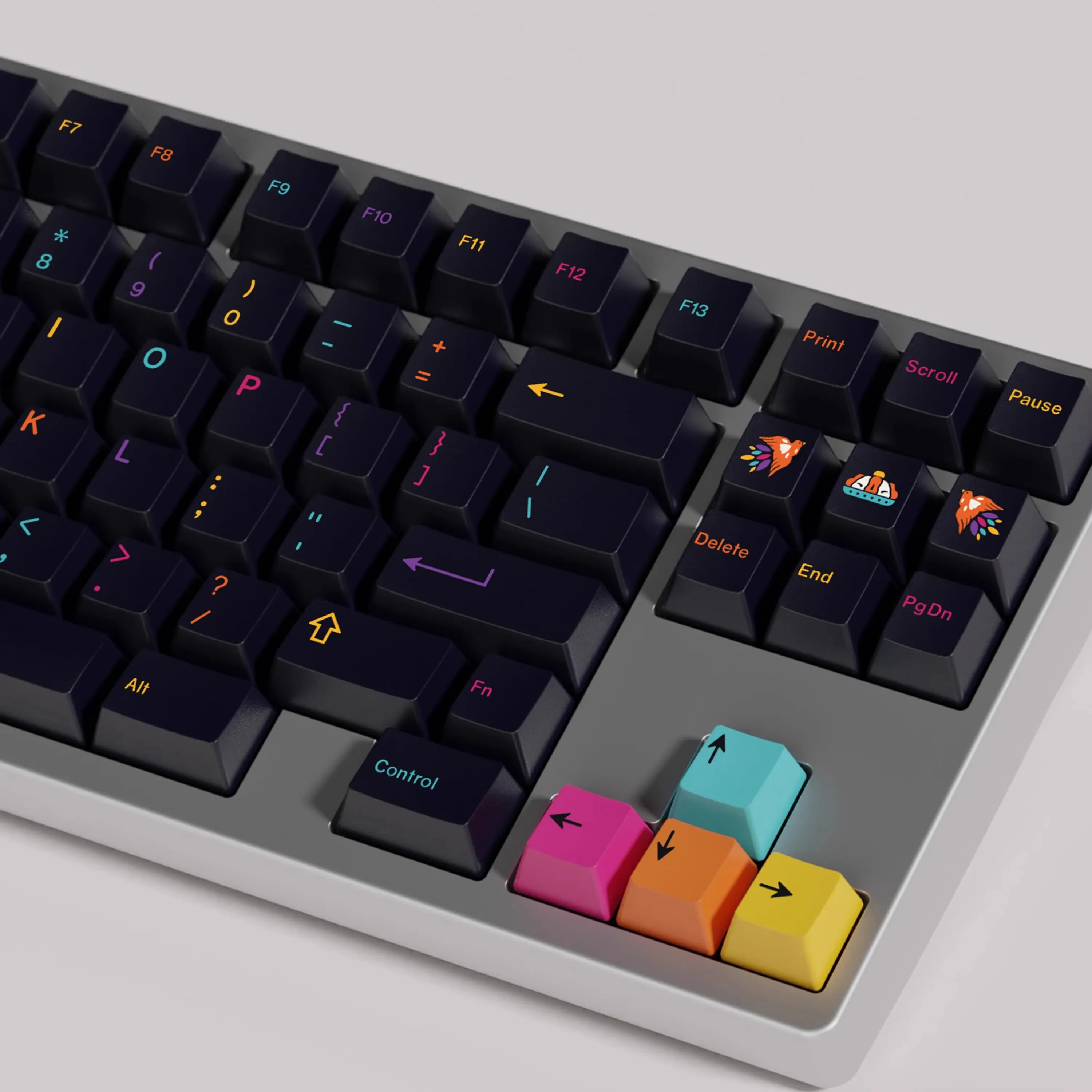 1 Set GMK Mictlán Key Caps PBT 5 Sides Dye Sub Keycaps Cherry Profile Keycap For MX Switch Keyboard Double B Split 7U Spacebar