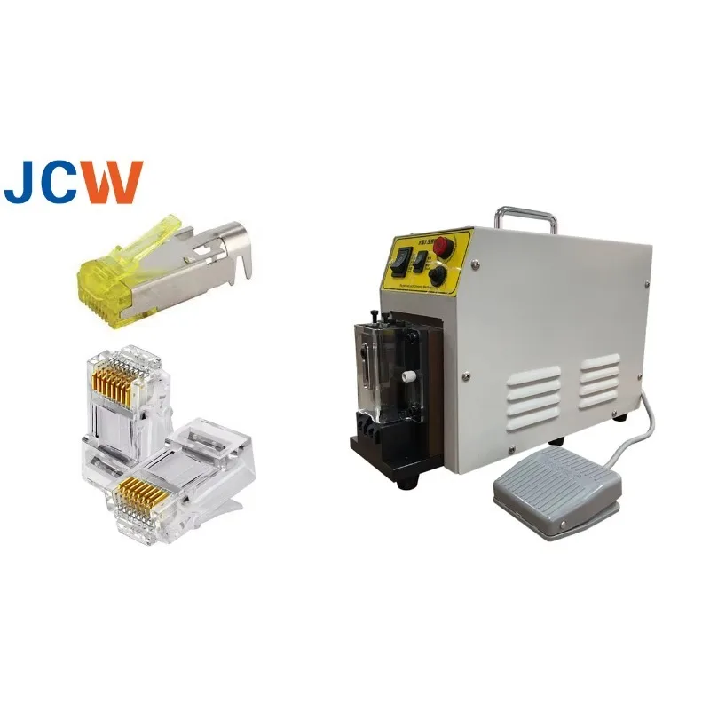 g5JCW-321 Automatic  6 Cable Crimping Machine Network Cable Rj 45 Connector Crimp Registered Jack Pressing Machine
