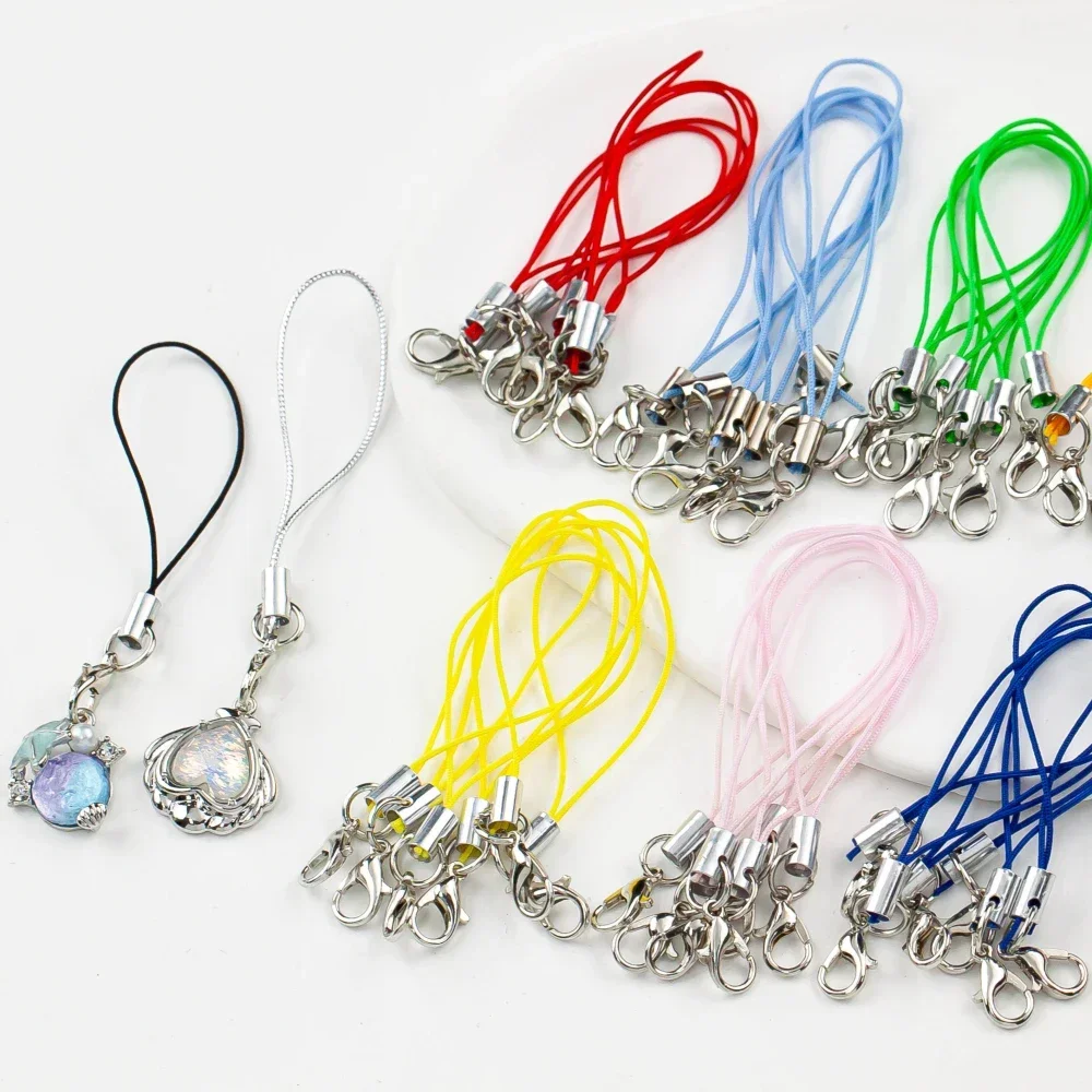 Mix Colors Lobster Buckle Rope Key Chain DIY Earring  Bracelet Jewelry Accessories Lanyard Handmade Pendant Components 20pcs