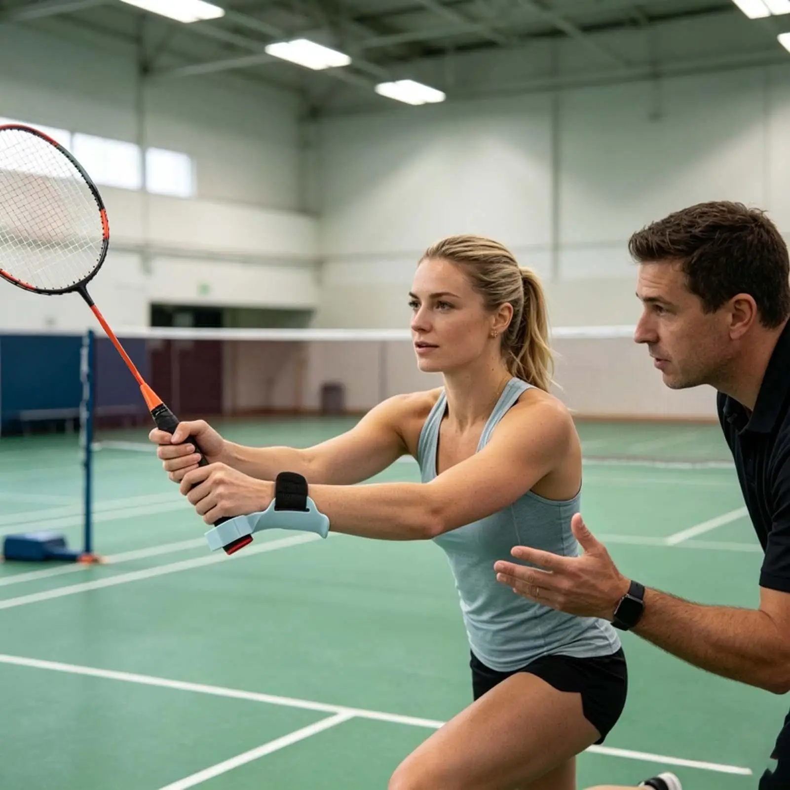 Badminton Wrist Support Coachs Secure Fit Wrist Badminton Wrist Brace Corrective Device Wrist Fixation Auxiliary Training​ view 3