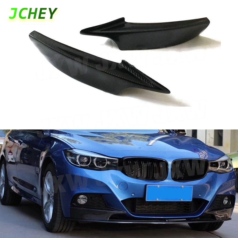 

JCHEY передний бампер из углеродного волокна, сплиттер для губ, спойлер для BMW 3 серии GT F34 M Sport 2014-2018, фартуки с клапанами, отделка CaFRP