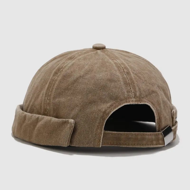 Retro Dome Beanie Hut für Männer und Frauen randlose Hüte Skull cap Docker Vintage verstellbare einfarbige Neuheit Baumwolle