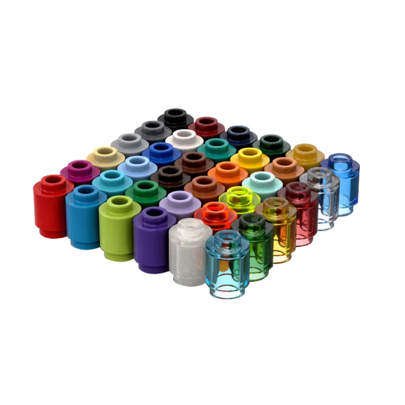 110pcs compatible with 3062 building blocks MOC cylindrical bricks 1 X 1 creative construction children\'s plastic toys