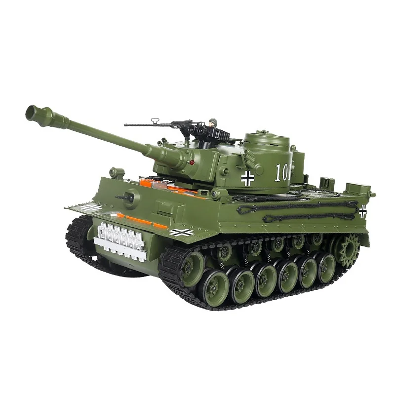 Carro tanque inercial de simulação de tigre alemão, brinquedo para adultos e crianças, carro tanque de controle remoto 1: 18, carregamento elétrico, controle remoto ca