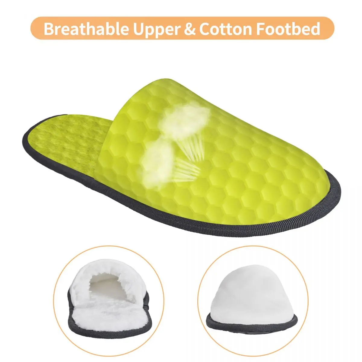 Golf Ball Texture Print House Slippers Cozy Warm Memory Foam Fluffy Slipper Custom Print Women Indoor Outdoor Shoes view 3