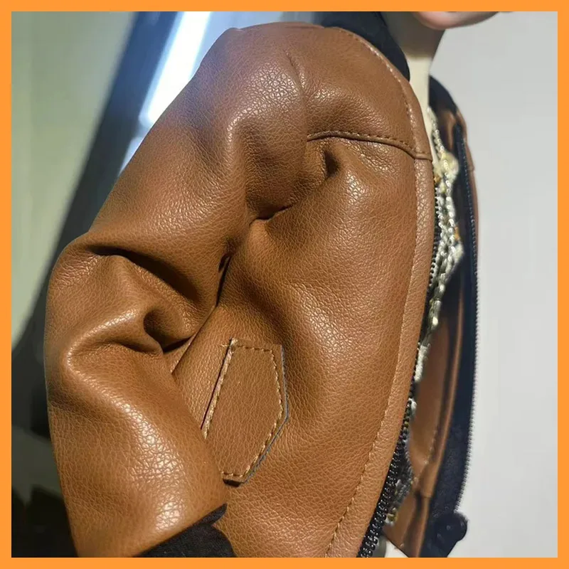 

【Только одежда】Короткая кожаная куртка повседневного стиля черного и коричневого цвета для моделей HID/2D75 SSDF ID72/75 UF/TD Strong-Uncle, размеры 1/3 и 1/4.