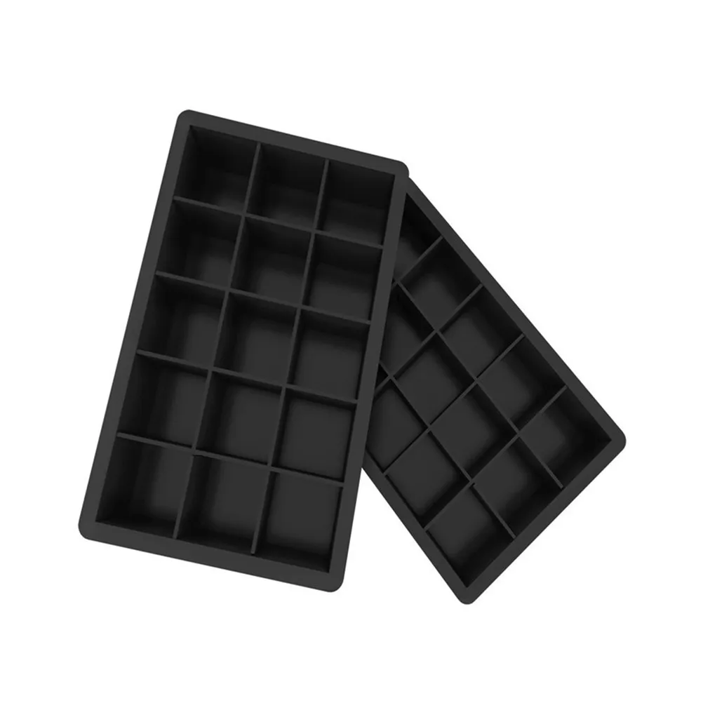 

2Pcs Silicone Ice Cube Molds Dishwasher Safe Non Stick Square Shape Flexible Trays for Ice Chocolate Candy Baking Pudding Drinks