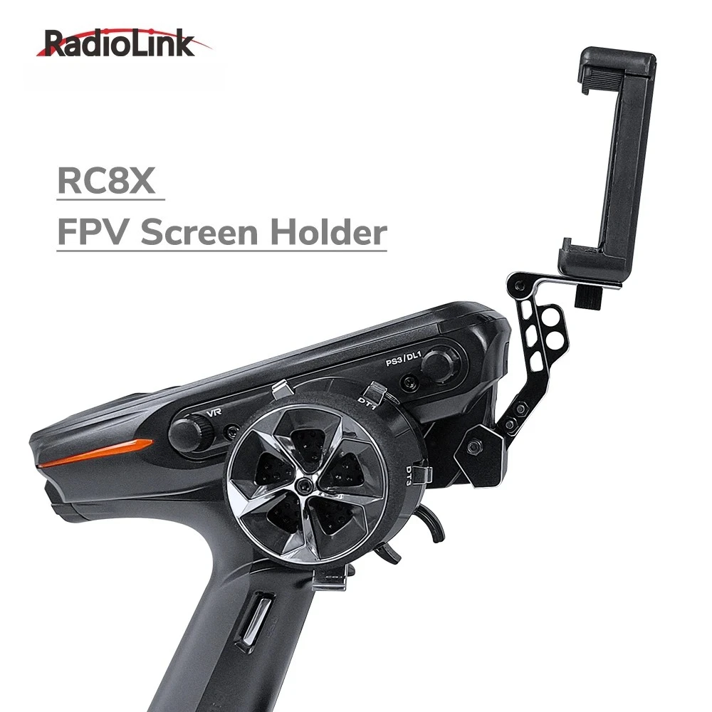 Radiolink RC8X Holder Mount 5.8G FPV Monitor Screen Phone Bracket CNC Aluminum Alloy RC Device for Remote Controller RC8X view 3