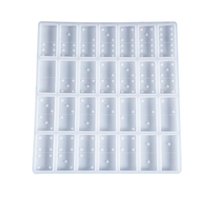 R3MC  Mold Resin Casting Silicone Dominoes Mold 28 Cavities Dominoe Games Mold