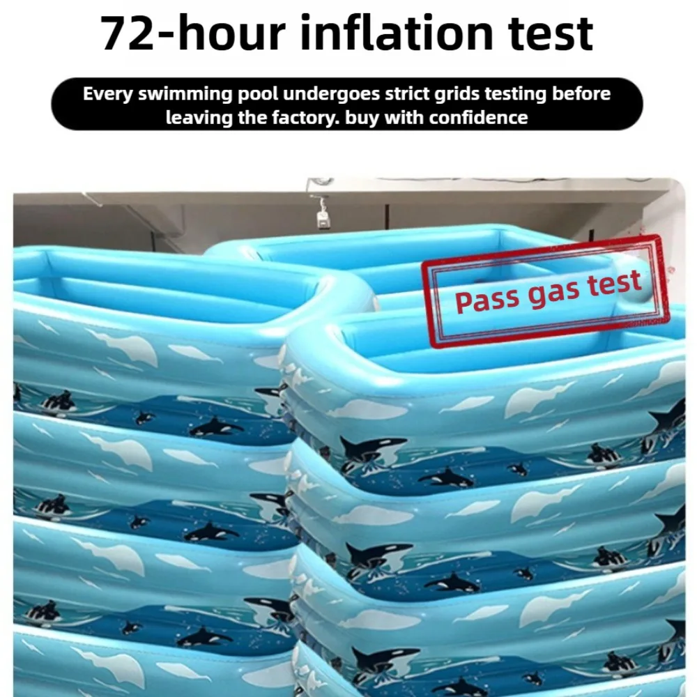 Piscina all'aperto per adulti, piscina giochi per bambini e neonati, piscina gonfiabile a pareti spesse, SPA con pompa a pedale