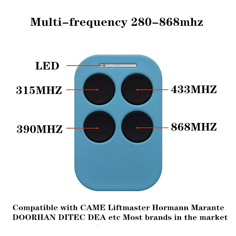 Mando a distancia para puerta de garaje, controlador de apertura, clon de código rodante, para CARDIN S435, S449, S486, S476TX2, TXQ, 433,92, 868 MHz