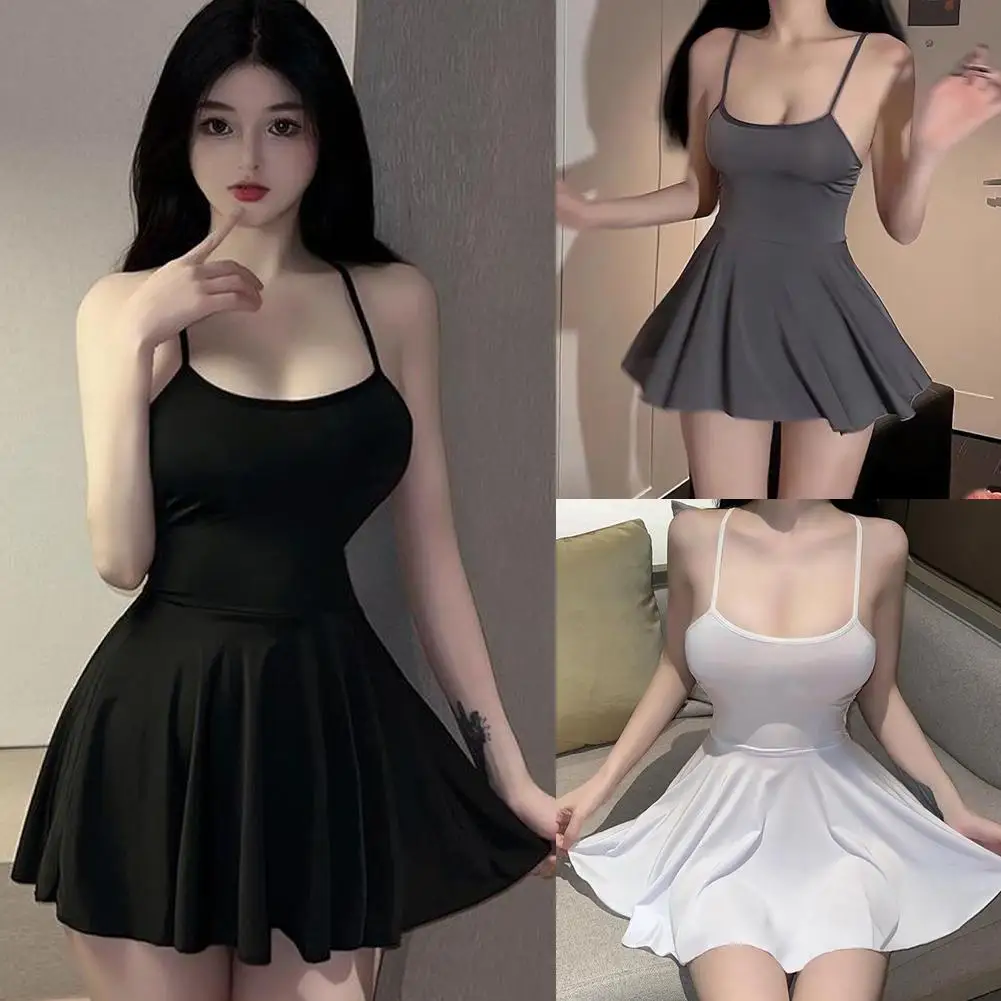 NEW Women Pleated Micro MINI Dress Bandage Smooth Uniform Slip Mini Dress Night Club Outfits Allure Ruffled Dress Backless Sexy