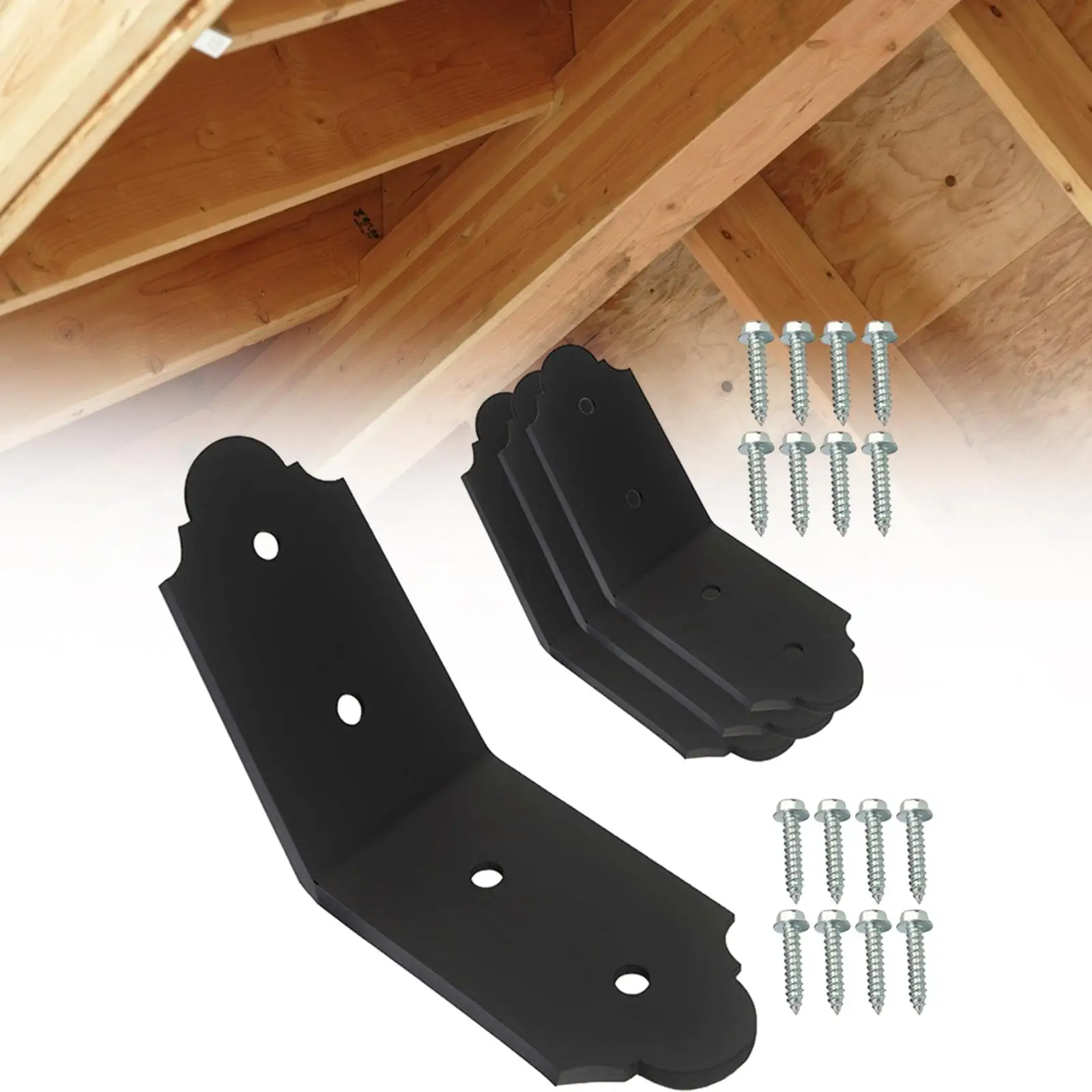 

4Pcs 135 Degree Angle Bracket Flush Inside 45 Degree Angle Bracket,Thick 1/8"(3mm) Slotted Corner Brace for Fixing Furniture