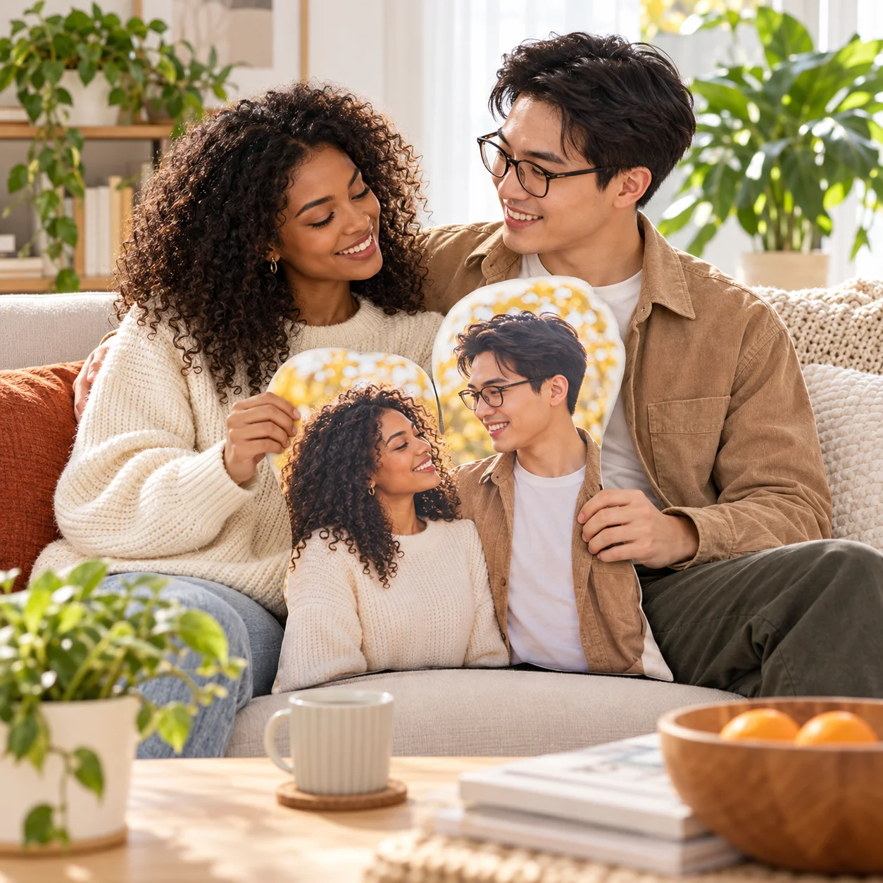 Personalized Double People Shaped Photo Pillow Custom, DIY Upload Your Image Irregular Plush Cushion, Double Side Print Custom C