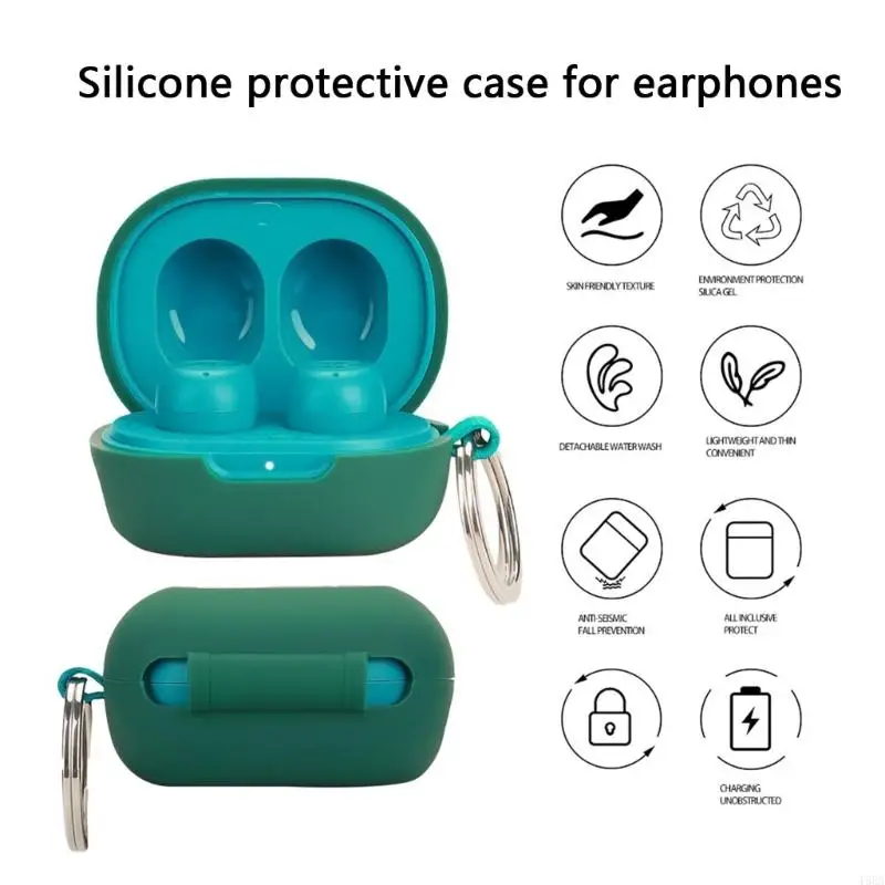 Flexible Silicone Protective Case Housing For JLab JBuds Mini Earbud Shockproof Cover Scratch Resistant Sleeve Daily Use