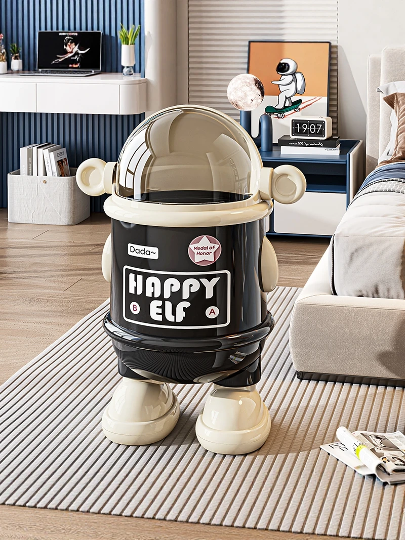 

Home Use Large Capaci Tra Can 2025 Model Luxury Modern Batoom Toilet Paper Buet round ape Sliding Cover Household G...