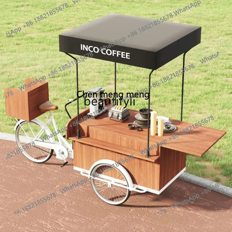 cc182Market truck outdoor with cabinet human tricycle stall scenic beauty Chen car