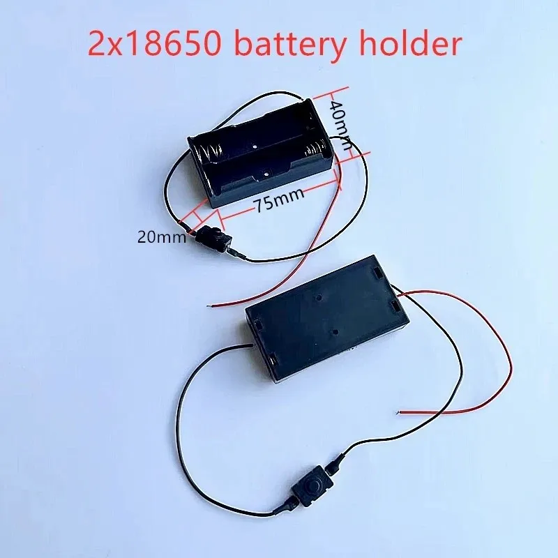 10 szt. DIY 18650x 1 obudowa baterii z przyciskiem przełącznika linka ołowiana pojedynczą sekcję 3.7V DIY Power Bank etui na baterie