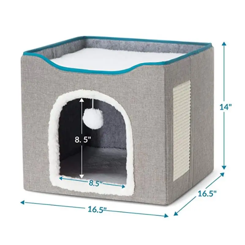 Wholesale Multi functional Cat Indoor Cats Sleeping house And Grey Scratch Resistant House