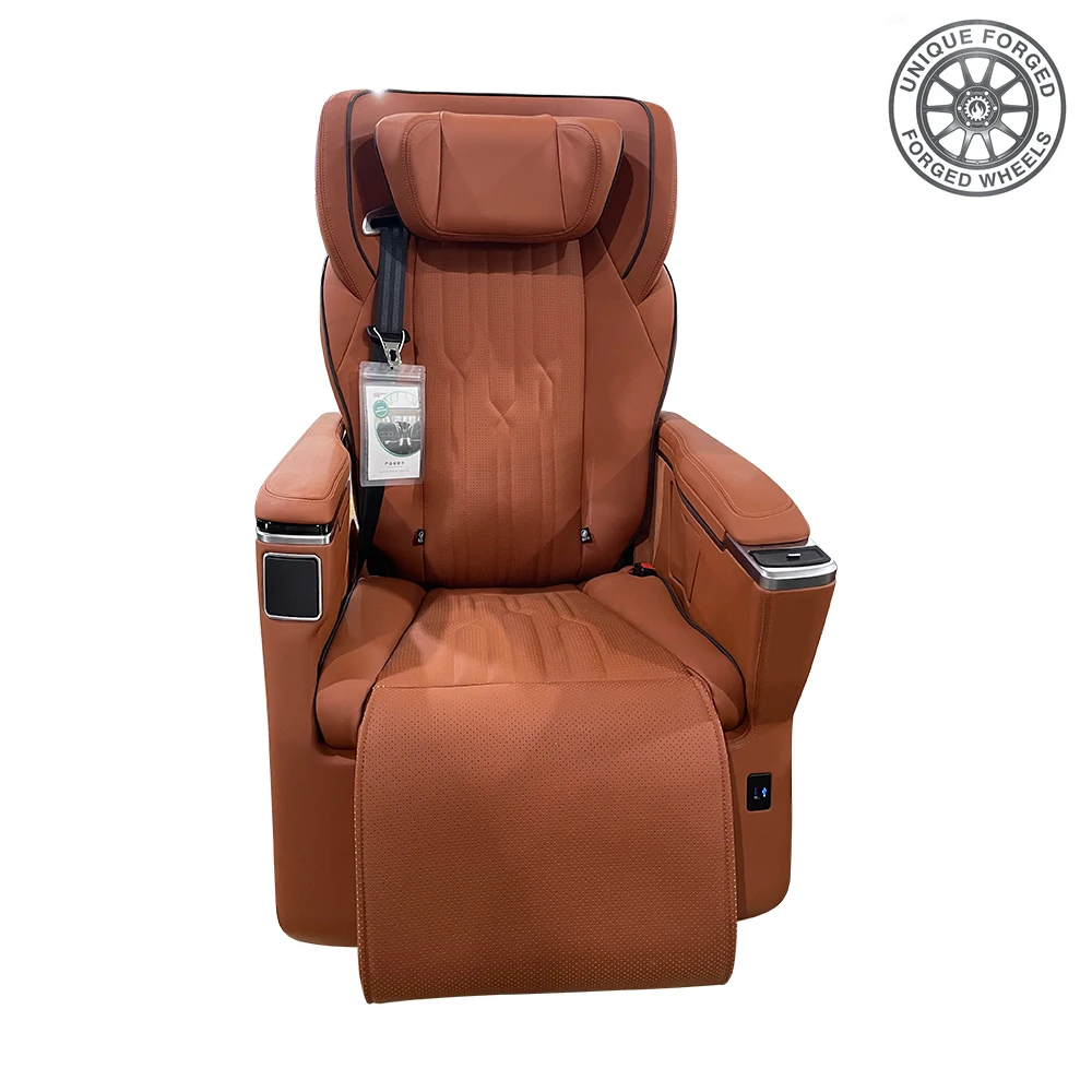 Vip Luxury Leather Car Sofa Seat Bed for Interior Tuning MPV VAN RV Limousine