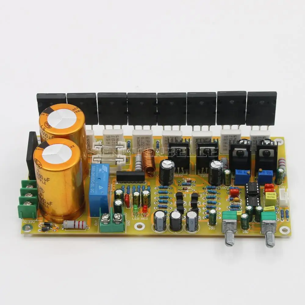 Assemble HiFi Mono 400W High-Power Subwoofer Amplifier Board Toshiba A1943 C5200 Home Audio Amp