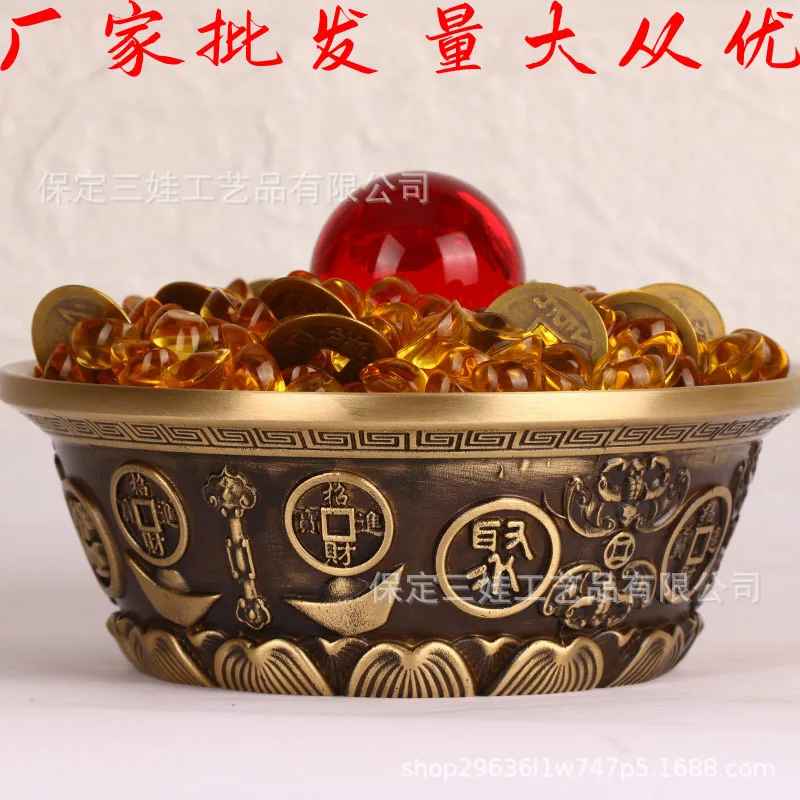 Eight Blessings Double Fish Money Coin Lotus Treasure Basin - Wholesale from the manufacturer, bulk discounts available