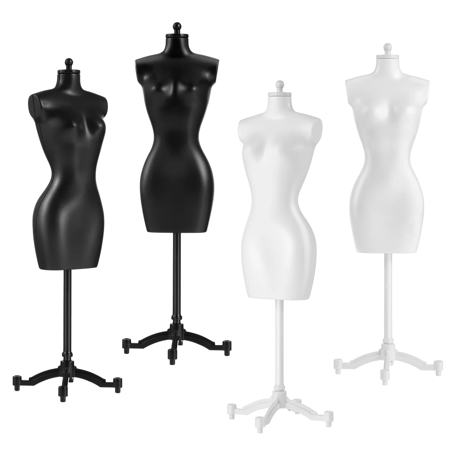 

6 Pcs Model Stand Dress Form Mannequin Clothing Display Rack Small House Accessory Kids Support Miniature Clothes