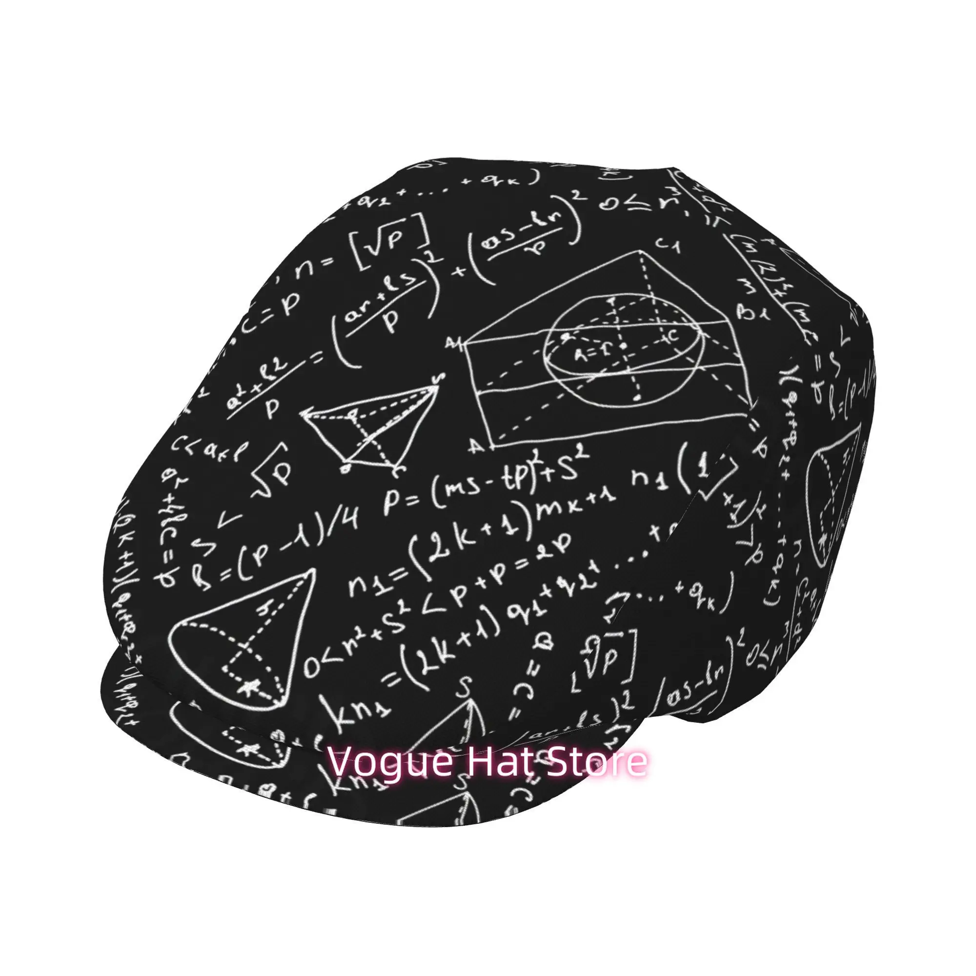 1pc Rhapsody of Mathematical Geometry for all-Over Printed Beret, Retro Newsboy Cap, Unisex, a Must-Have Fashion Accessory for O