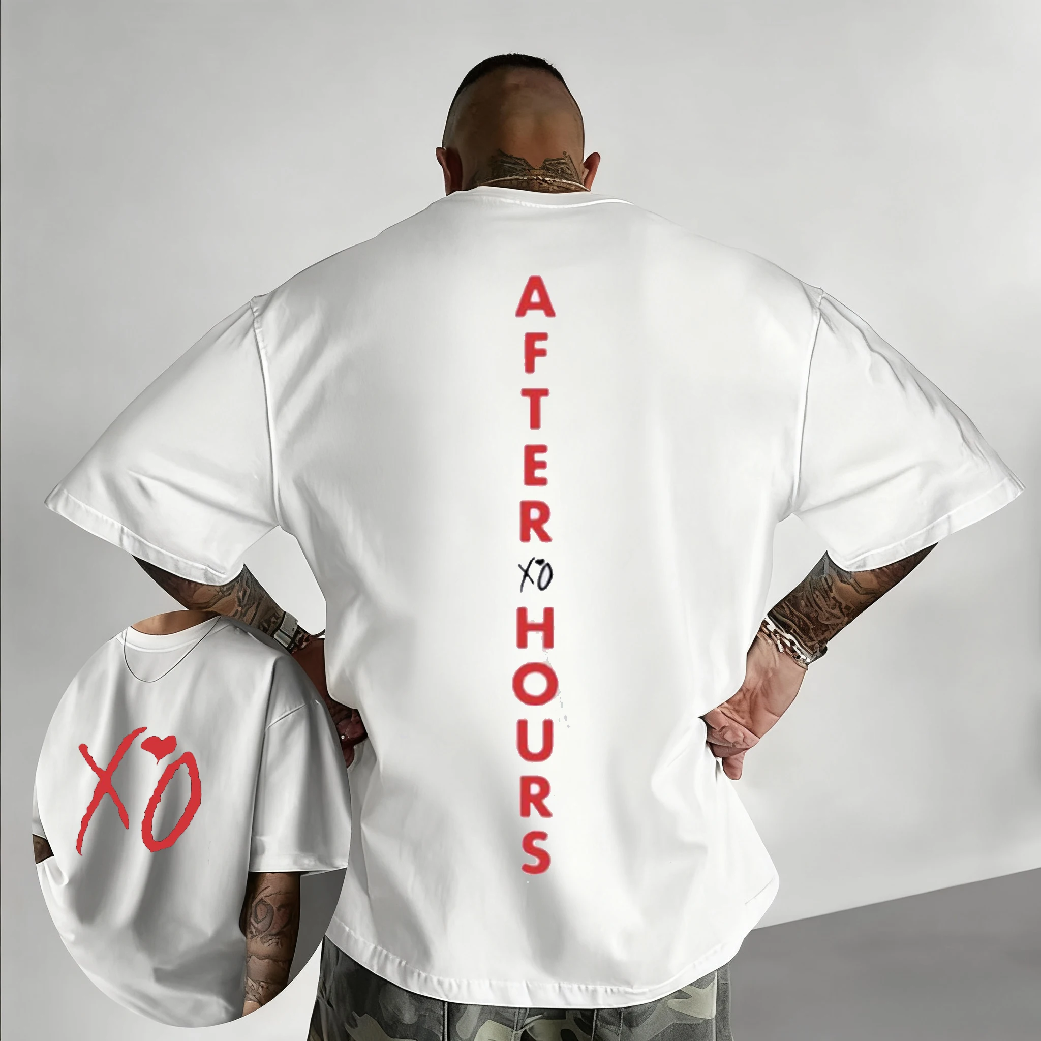 

Мужская футболка с буквенным принтом The Weeknd Xo After Hours в стиле Харадзюку, модная тенденция, одежда в стиле хип-хоп, летняя футболка с принтом из 100% чистого хлопка