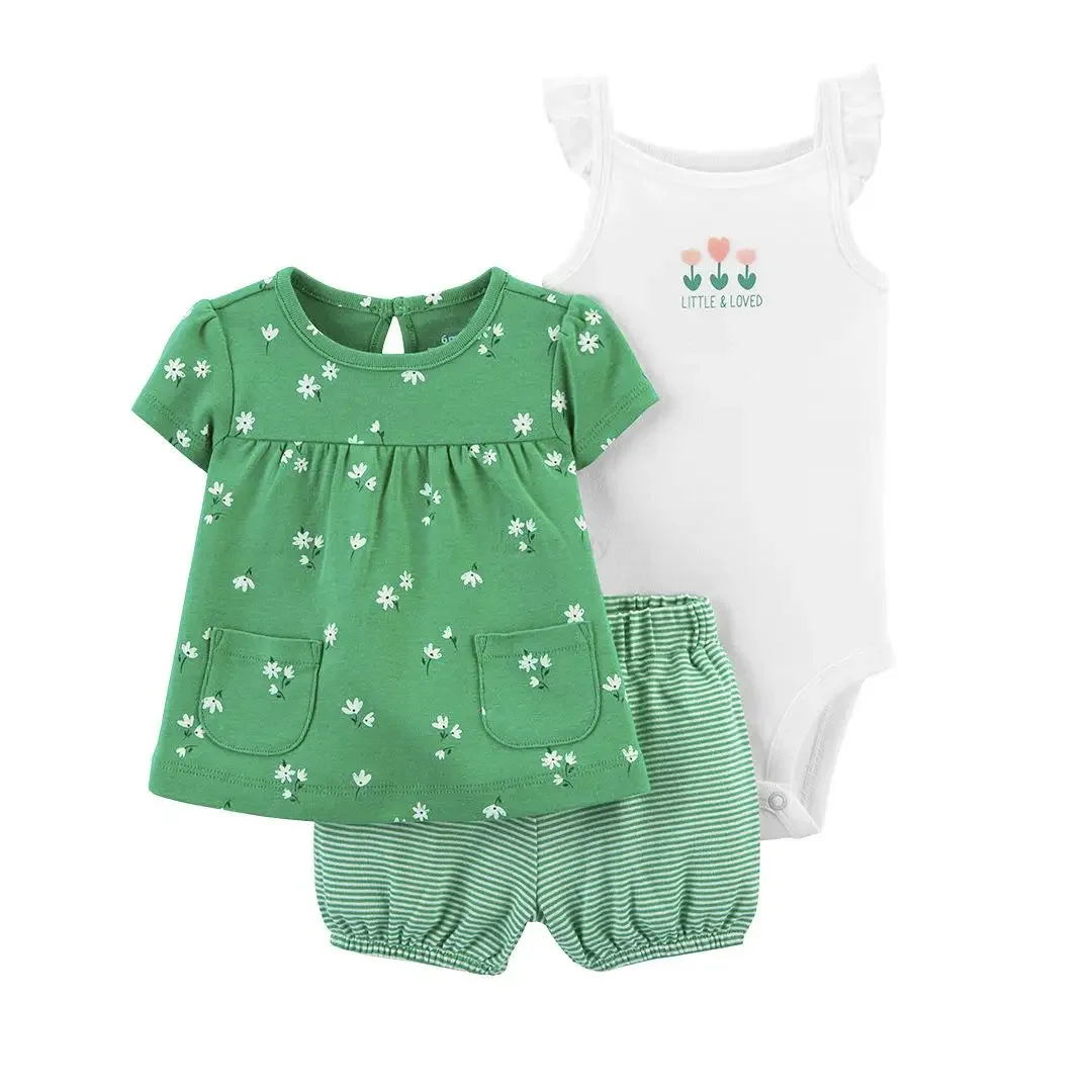 Infant Baby Girl Clothing Sets 3pcs - Newborn Girls Outfits & Clothes (6M-24M)