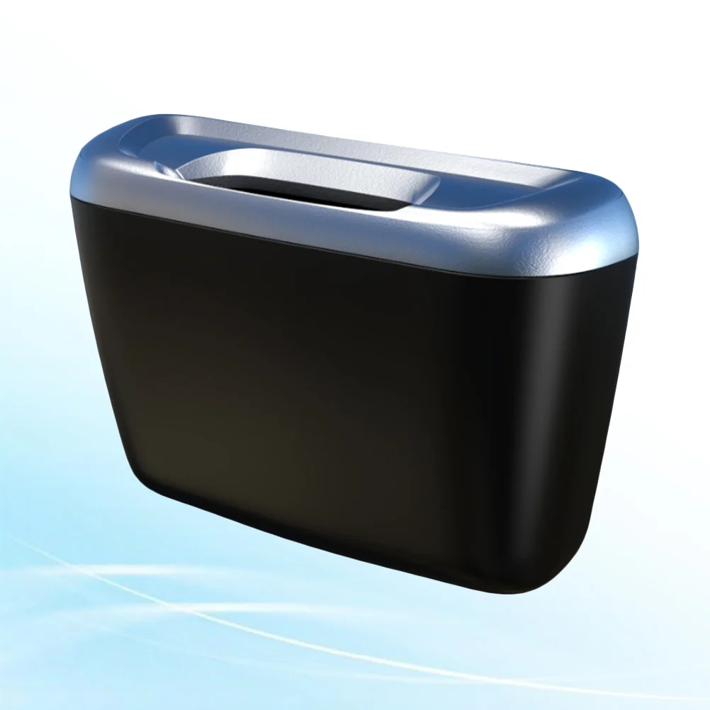 

Car Silver Mini Portable Auto Garbage Bin For Vehicle Waste Storage Compact Container Suvs Trucks Rvs Travel Auto Trash Can Car