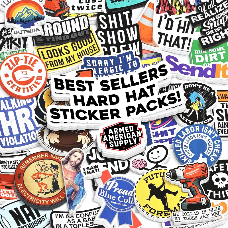 Vintage Humor Hardhat Sticker Pack Tabletop Game Party Prop Decor Waterproof Graffiti Decal DIY Craft Helmet Luggage Notebook St