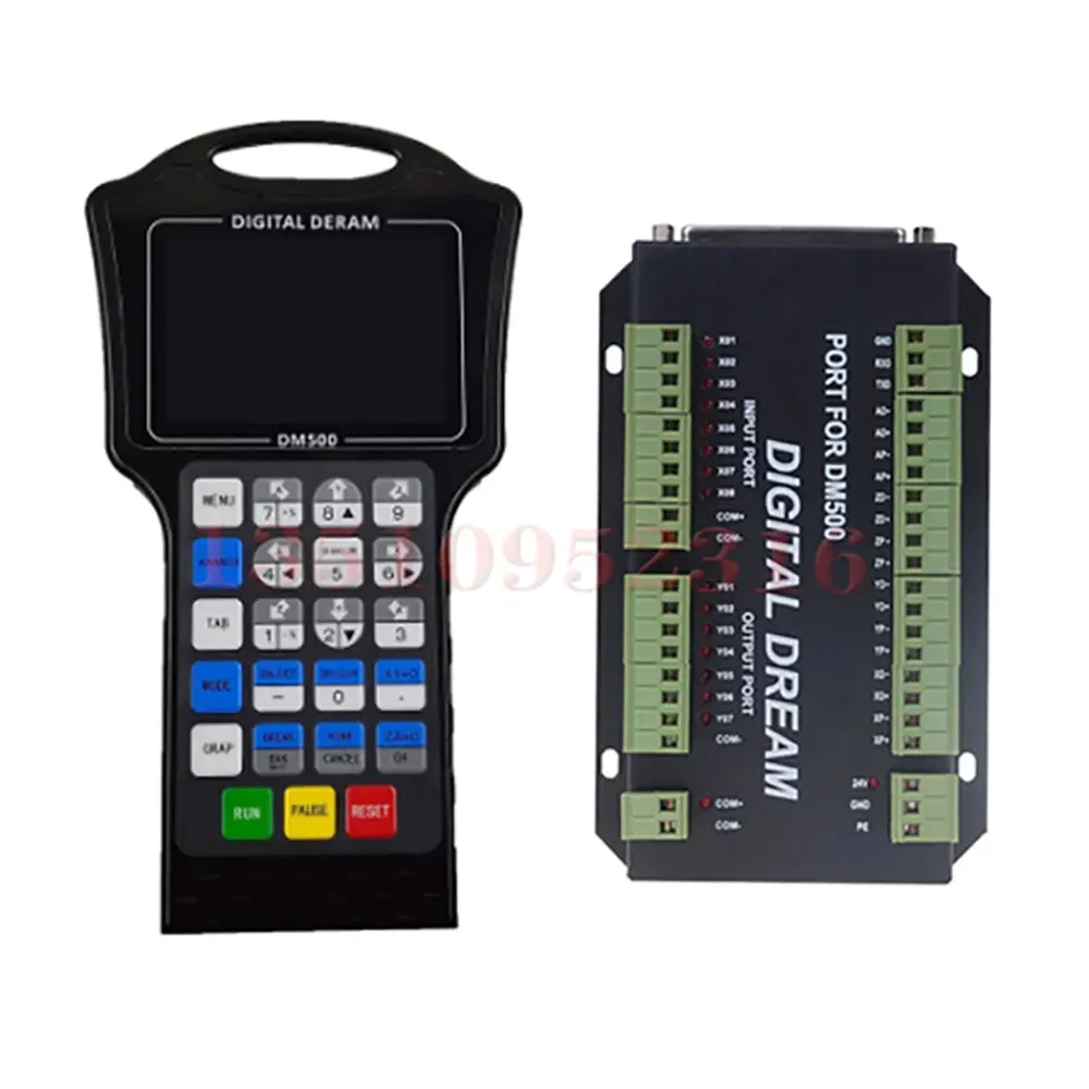Numerical Control Machine Controller Dm500 3/4-axis Handheld 500kHz Pulse UDisk Reading G Code CNc Carving