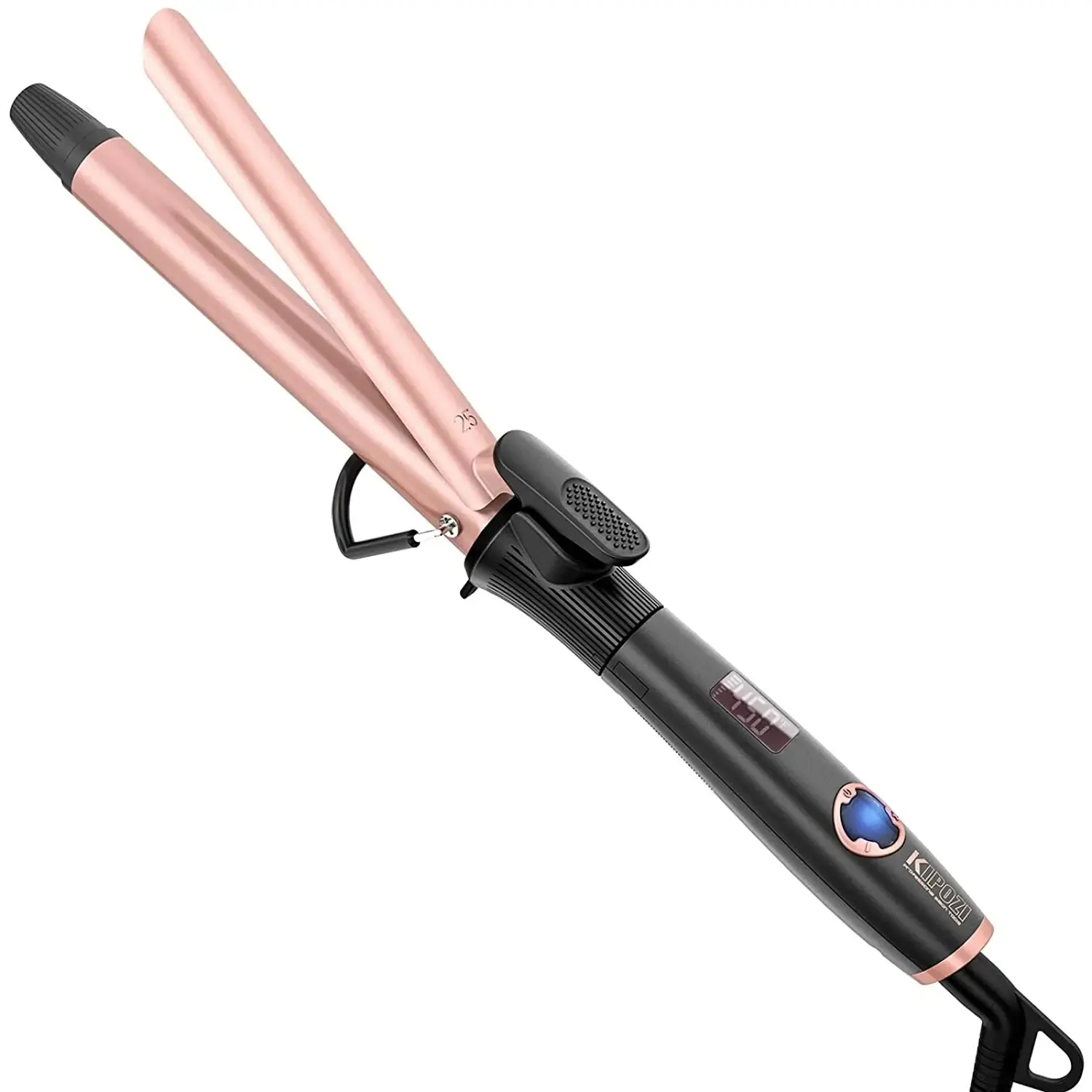 KIPOZI Professional Curling Iron 25mm Hair Instant Heating 60Min Auto off Safety Hair Curler LCD Digital Display Hair Curler