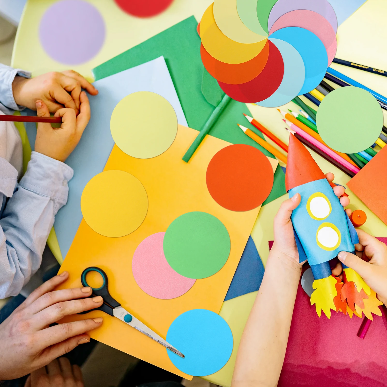 Handmade Paper-Cut Rose Flower Kit Colorful Diy Origami Sheets For Kids Crafts Art Projects Decorative Paper Cuts Set