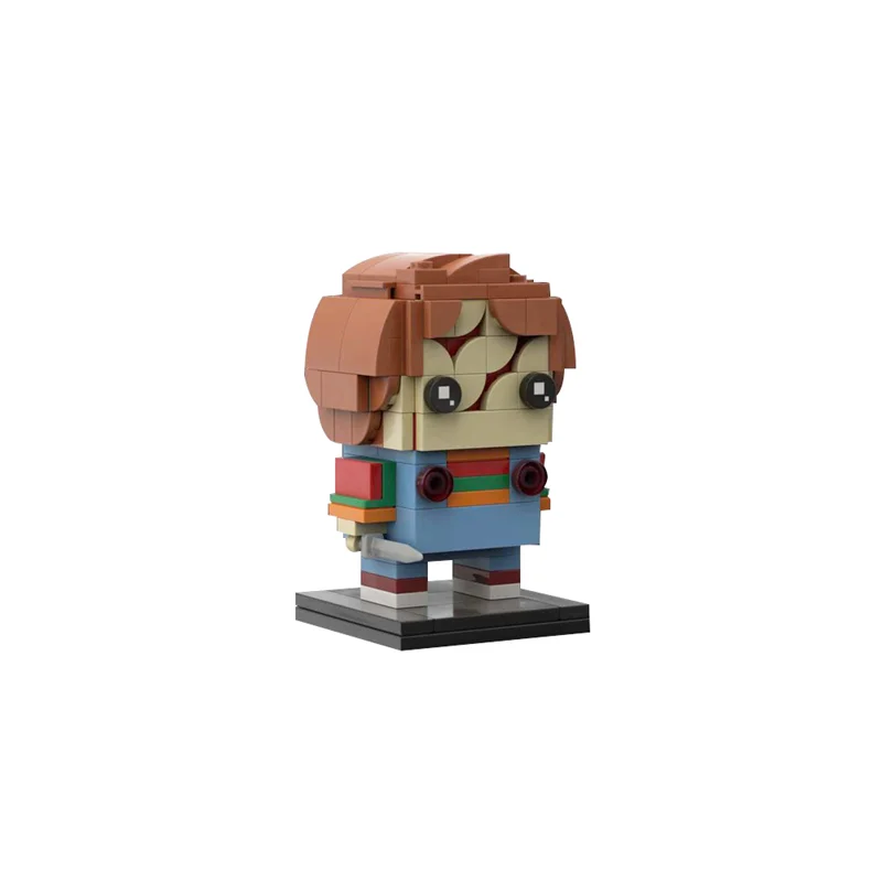 

MOC Movie BrickheadZ Chucky Model Building Blocks Horror Action Figure Assembling Toys Children's Gifts Halloween Ornaments