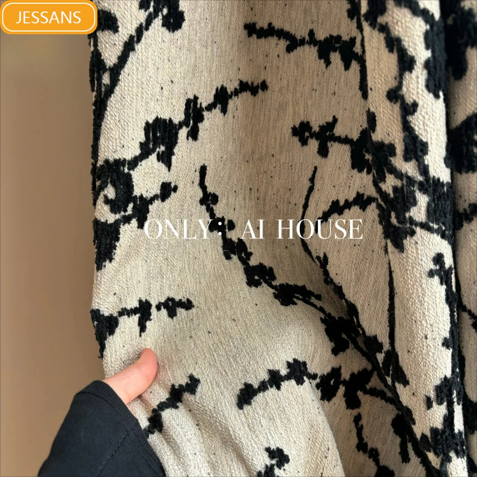 

Black Three-dimensional Snow Willow Jacquard Chenille Thickened Curtains for Living Room Bedroom Shading French Window Curtains