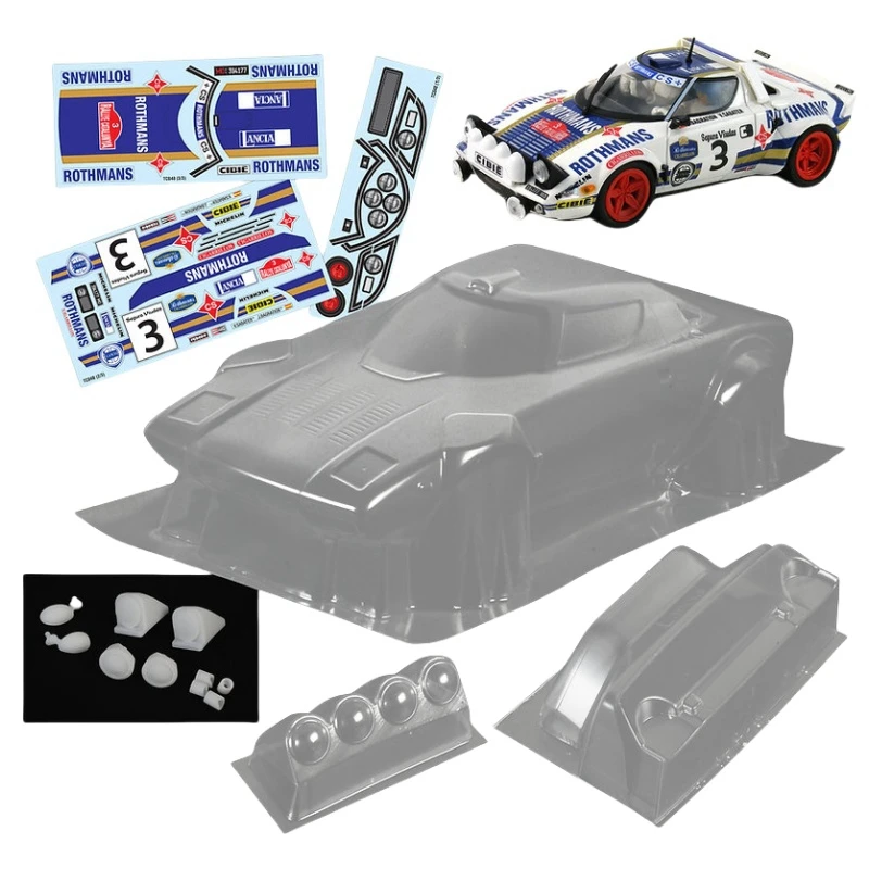 1/10 Lancia Stratos Clear body shell 190mm for 255-260mm Wheelbase RC Rally car Tamiya tt02 Chassis kyosho 3racing lc racing hsp