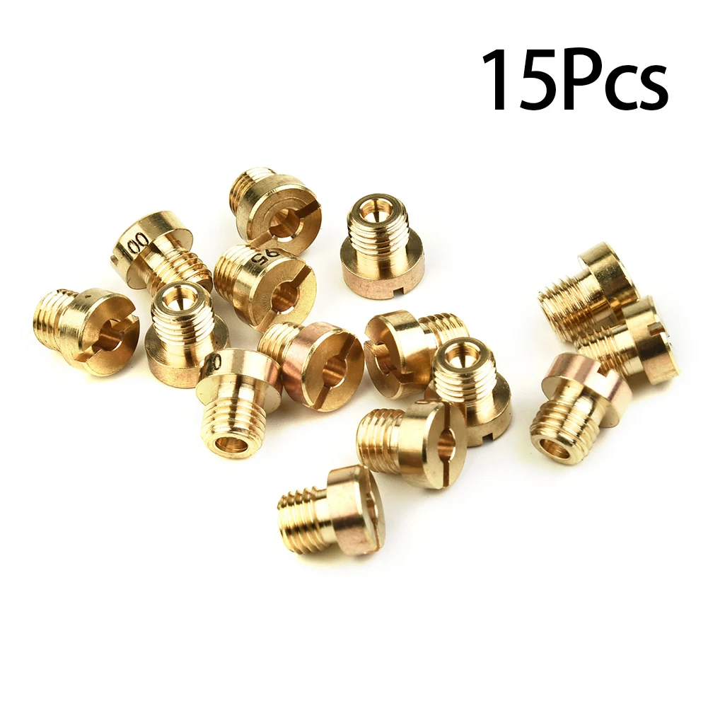 15Pcs Main Jet Set For Dellorto Carburetors M6 Size Tuning Kit With 60/65/70/75/80/85/90/95/100/105/110/115/120/125/130 Nozzles